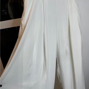 Forever 21 Off-White Wide Leg High waisted palazzo pants